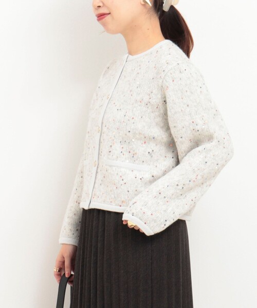 MICO COULIER（ミコクリエ） カーディガン カラフルスパンコール