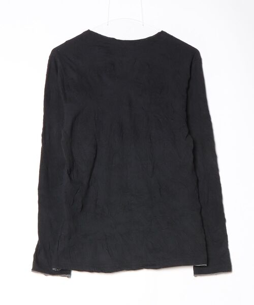 「SHELLAC」 長袖Tシャツ 46 ブラック メンズ_画像2