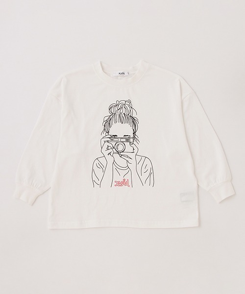 「X-girl Stages」 「KIDS」長袖カットソー 90cm ブラック キッズ_画像2