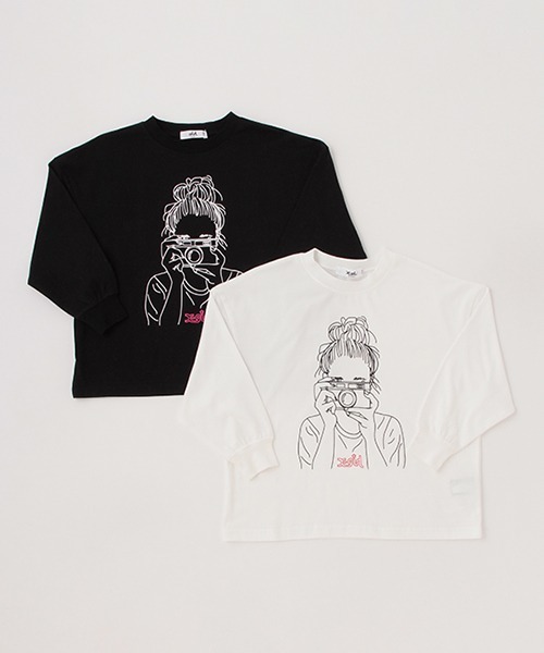 「X-girl Stages」 「KIDS」長袖カットソー 90cm ブラック キッズ_画像8