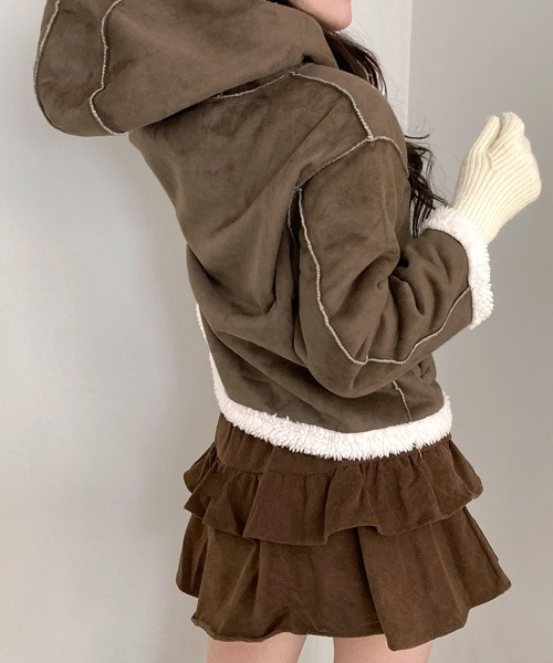 Riff（リフ） ダッフルコート コート ボアダッフルショート丈コート