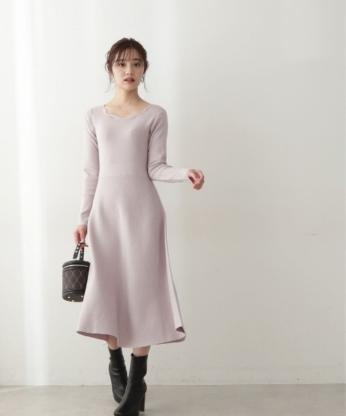 「PROPORTION BODY DRESSING」 ニットワンピース SMALL グレー レディース_画像2