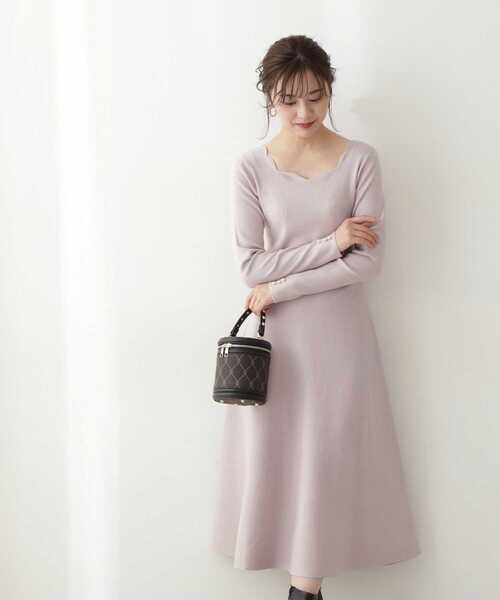 「PROPORTION BODY DRESSING」 ニットワンピース SMALL グレー レディース_画像5