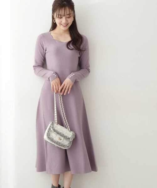 「PROPORTION BODY DRESSING」 ニットワンピース SMALL グレー レディース_画像10
