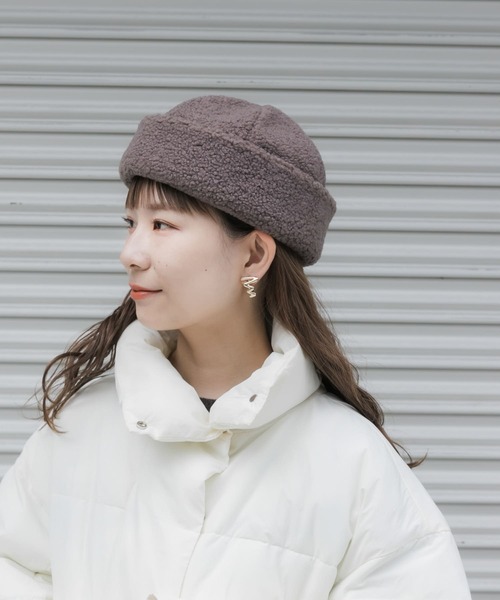 「SMELLY」 帽子 - チャコールグレー レディース_画像3