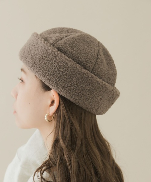 「SMELLY」 帽子 - チャコールグレー レディース_画像4