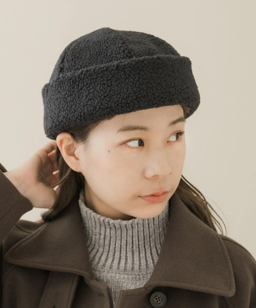 「SMELLY」 帽子 - チャコールグレー レディース_画像7