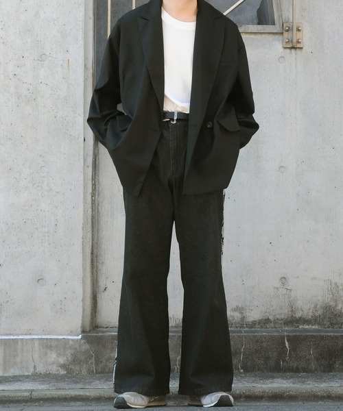 「Nilway」 デニムパンツ LARGE ライトグリーン メンズ_画像6