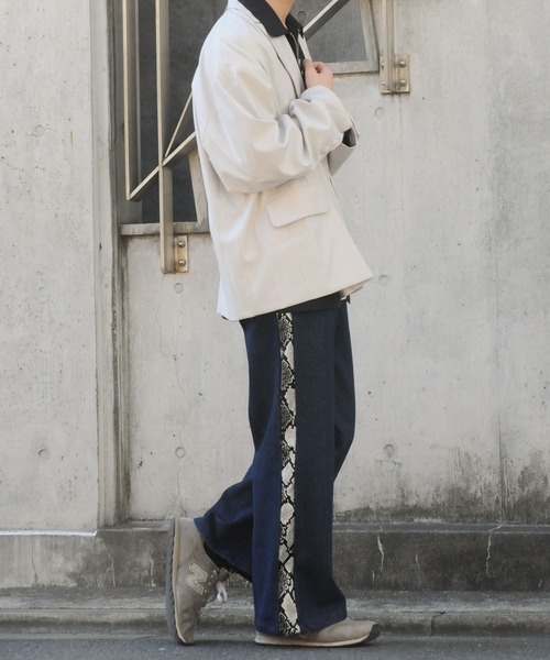 「Nilway」 デニムパンツ LARGE ライトグリーン メンズ_画像9