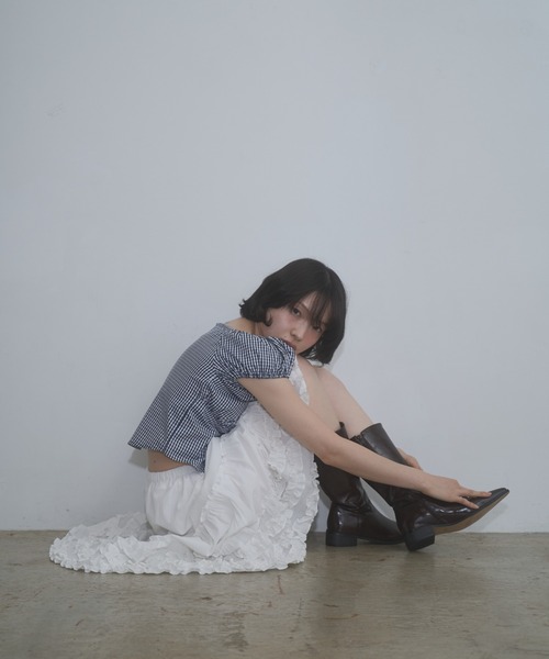 FEKETE(フェケテ) ブラウス シャツ gingham 2way puff sleeve blouse FEKETE(フェケテ) ブラウス シャツ gingham 2way puff sleeve blouse