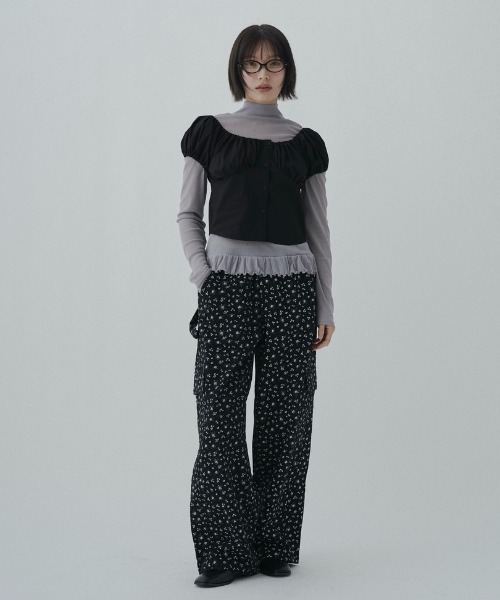 FEKETE（フェケテ） ブラウス シャツ gingham 2way puff sleeve blouse