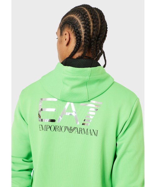 EA7 「EMPORIO ARMANI EA7」 ジップアップパーカー LARGE ネイビー