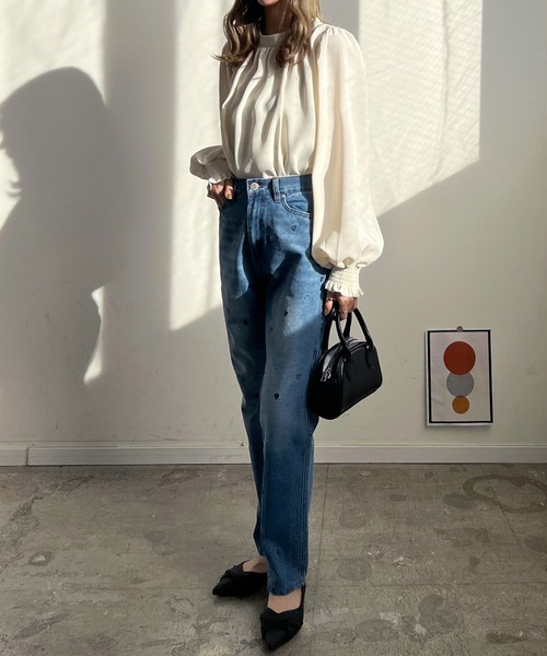 「Futier land」 デニムパンツ FREE ライトブルー レディース_画像2