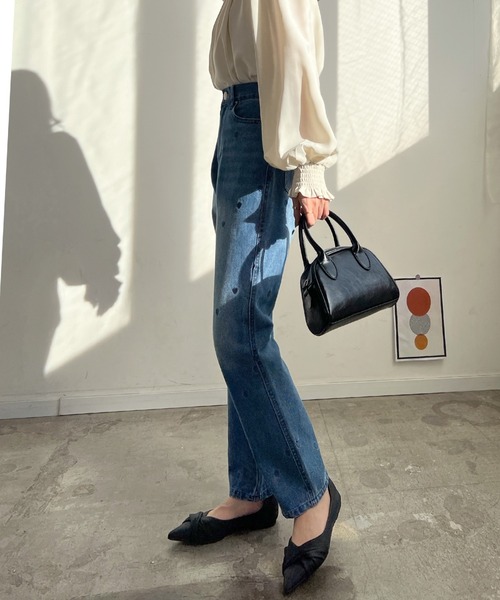 「Futier land」 デニムパンツ FREE ライトブルー レディース_画像4