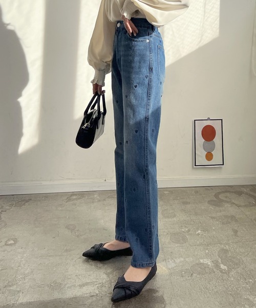 「Futier land」 デニムパンツ FREE ライトブルー レディース_画像5