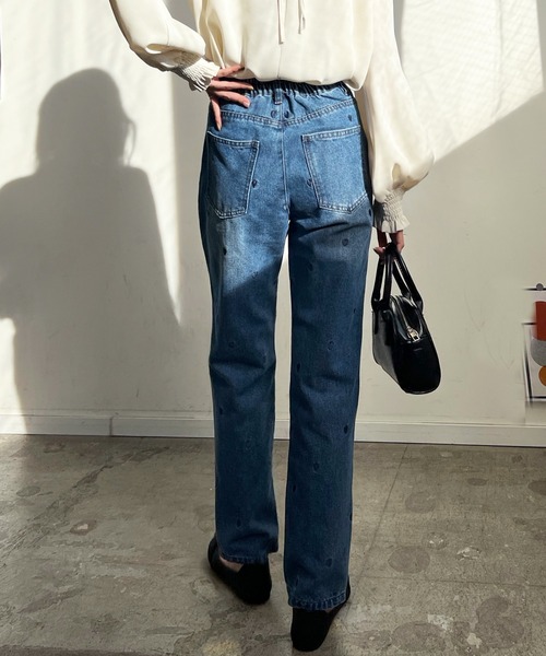 「Futier land」 デニムパンツ FREE ライトブルー レディース_画像7