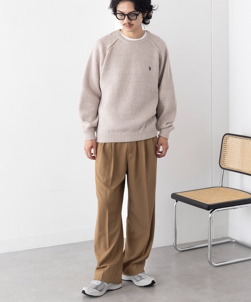 「U.S. POLO ASSN.」 長袖ニット M カーキ メンズ_画像8