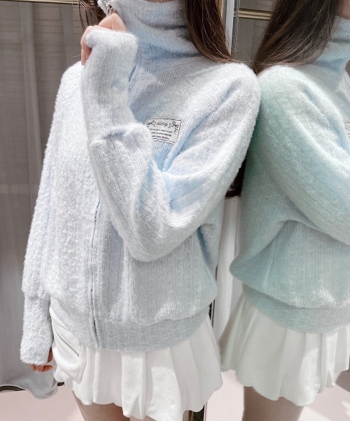 lilLilly（リルリリー） ニット セーター ジップニットジャケット