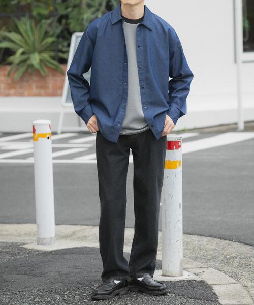 ヒューマンメイド　スナップボタンデニムシャツ　L ITEMS URBANRESEARCH（アイテムズ アーバンリサーチ） シャツ スナップ