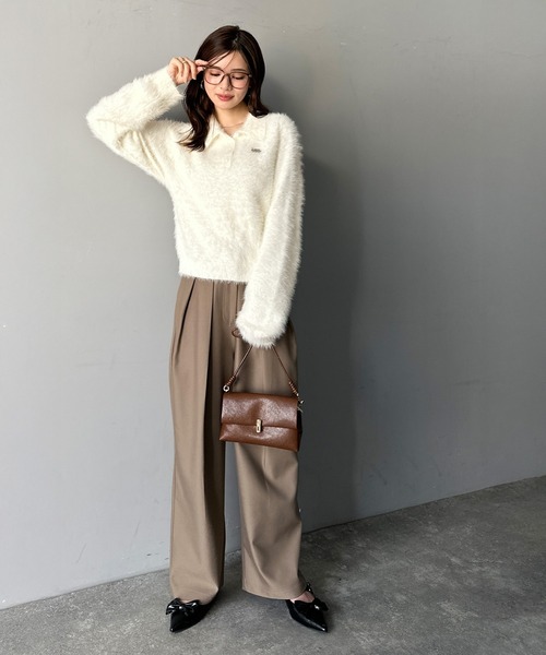 「mily bilet」 長袖ニット SMALL アイボリー レディース_画像3