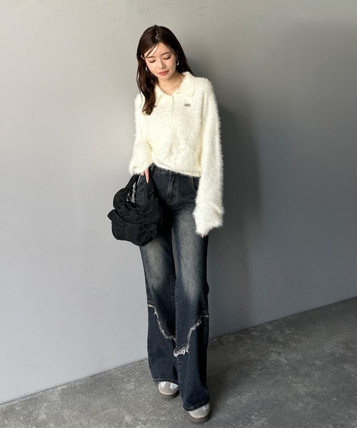 「mily bilet」 長袖ニット SMALL アイボリー レディース_画像5