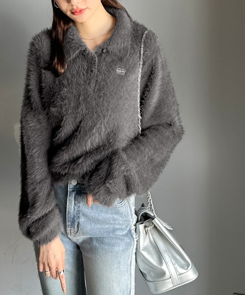 「mily bilet」 長袖ニット SMALL アイボリー レディース_画像9