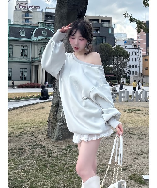 Darich（ダーリッチ） トレーナー スウェット バックリボンパール