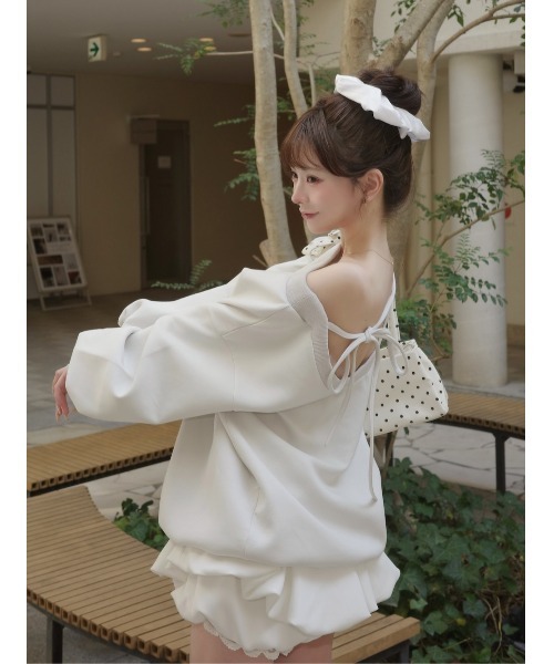Darich（ダーリッチ） トレーナー スウェット バックリボンパール