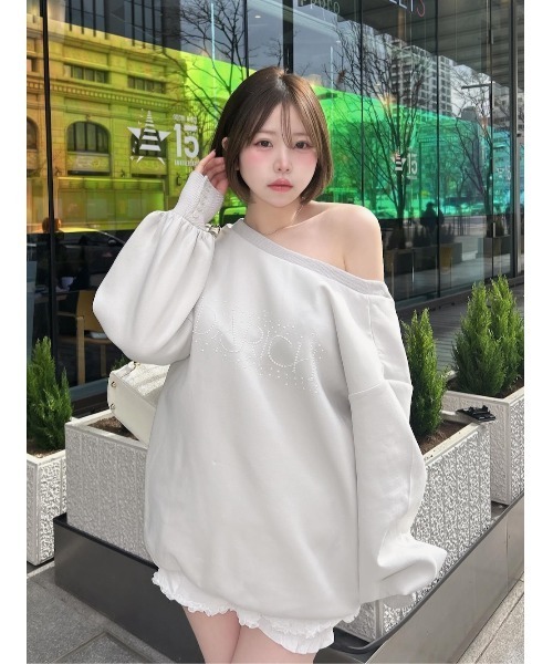 Darich（ダーリッチ） トレーナー スウェット バックリボンパール