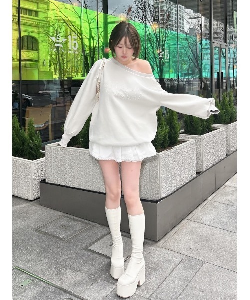 Darich（ダーリッチ） トレーナー スウェット バックリボンパール