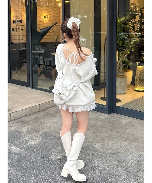 Darich（ダーリッチ） トレーナー スウェット バックリボンパール