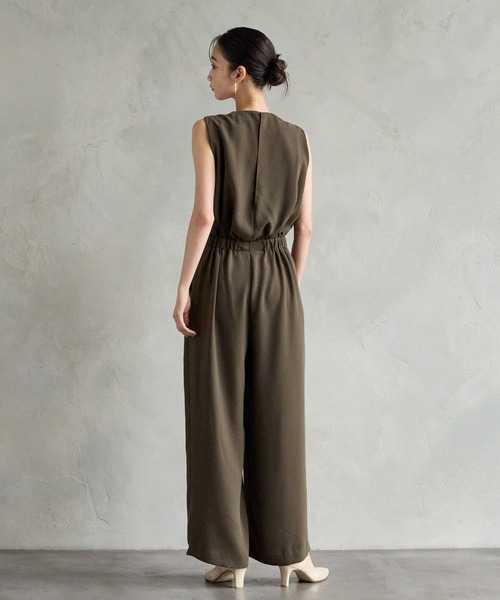 「AIMER」 パンツドレス MEDIUM ブラック レディースの画像