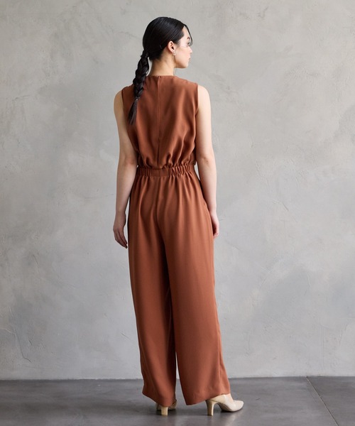 「AIMER」 パンツドレス MEDIUM ブラック レディースの画像