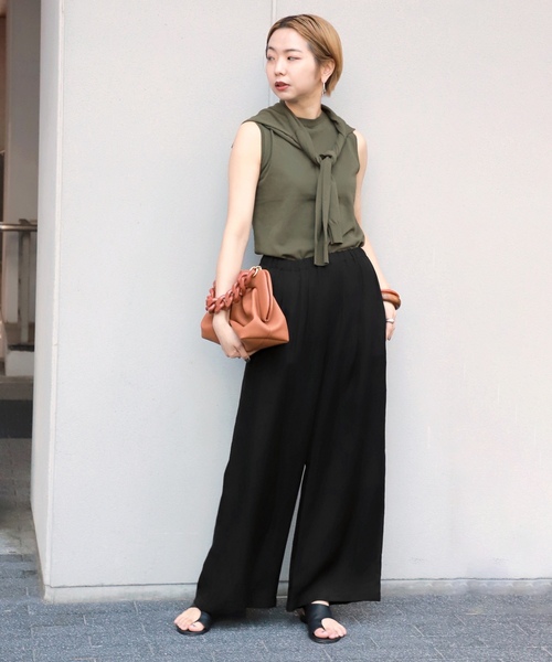 「VERMEIL par iena」 イージーパンツ 38 ブラック レディース_画像2