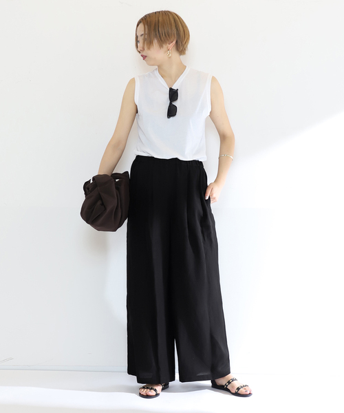 「VERMEIL par iena」 イージーパンツ 38 ブラック レディース_画像5