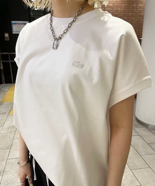 フランス製 ラコステ フレンチスリーブ カットソー Tシャツ MLピンク ss4 LACOSTE - フランス製 ラコステ フレンチスリーブ カットソー Tシャツ