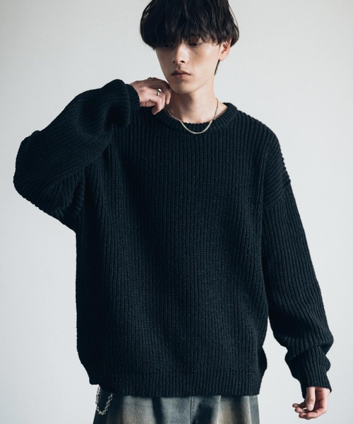 「Rocky Monroe」 長袖ニット M ブルー メンズ_画像7