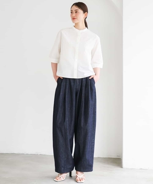 パンツ 「セットアップ対応」デニムバレルパンツ レディース