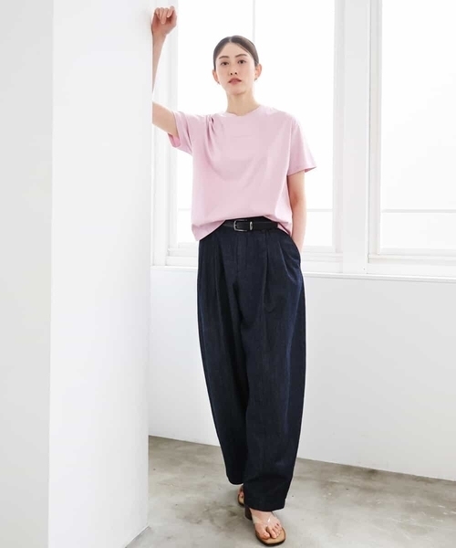 パンツ 「セットアップ対応」デニムバレルパンツ レディース
