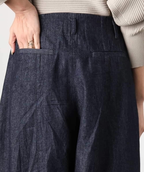 パンツ 「セットアップ対応」デニムバレルパンツ レディース