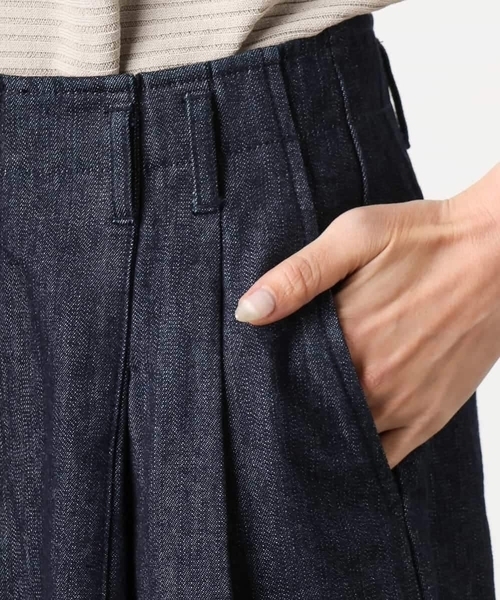 パンツ 「セットアップ対応」デニムバレルパンツ レディース