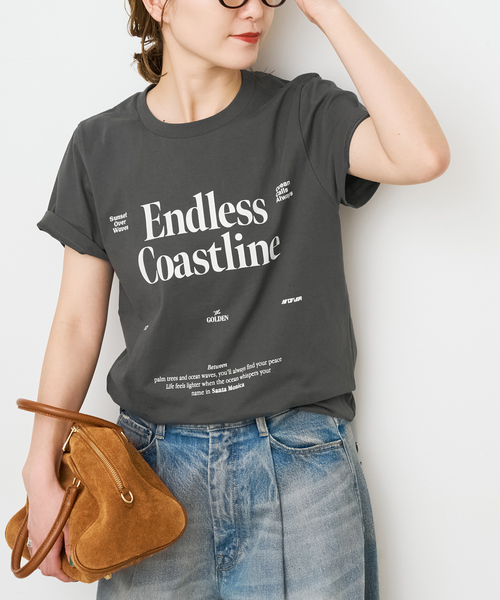 Spick & Span - みーぶー！！スピックアンドスパン ティッカ Tシャツ Spick＆Span（スピック アンド スパン） tシャツ 半袖 コンパクトロゴT