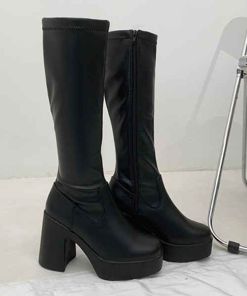 「Shoes in Closet」 ロングブーツ S ブラック レディース_画像9