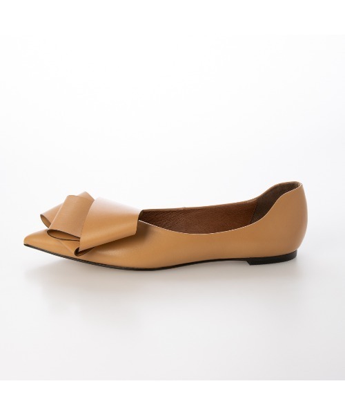 「Mode et Jacomo」 フラットパンプス 23.5cm ライトブラック レディース_画像2