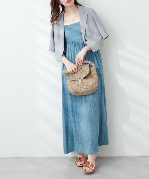 「natural couture」 コンビワンピース MEDIUM ブラック レディースの画像