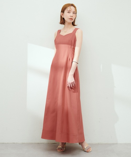「natural couture」 コンビワンピース MEDIUM ブラック レディースの画像