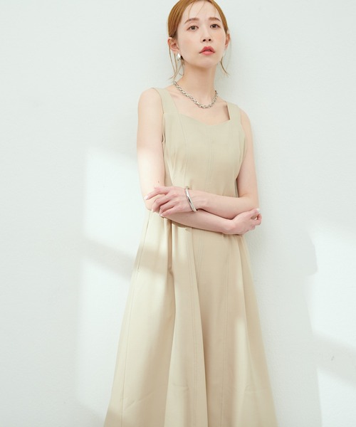 「natural couture」 コンビワンピース MEDIUM ブラック レディースの画像