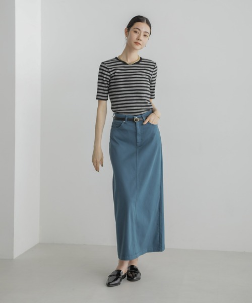 「PICCADILLY」 スカート M ブルーグリーン レディース_画像8