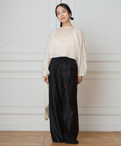 ブラウス シャツ IENA LA BOUCLE Flower ドットブラウス レディースの画像