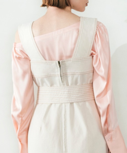 「Lil Ambition」 サロペットスカート S ネイビー レディース_画像6